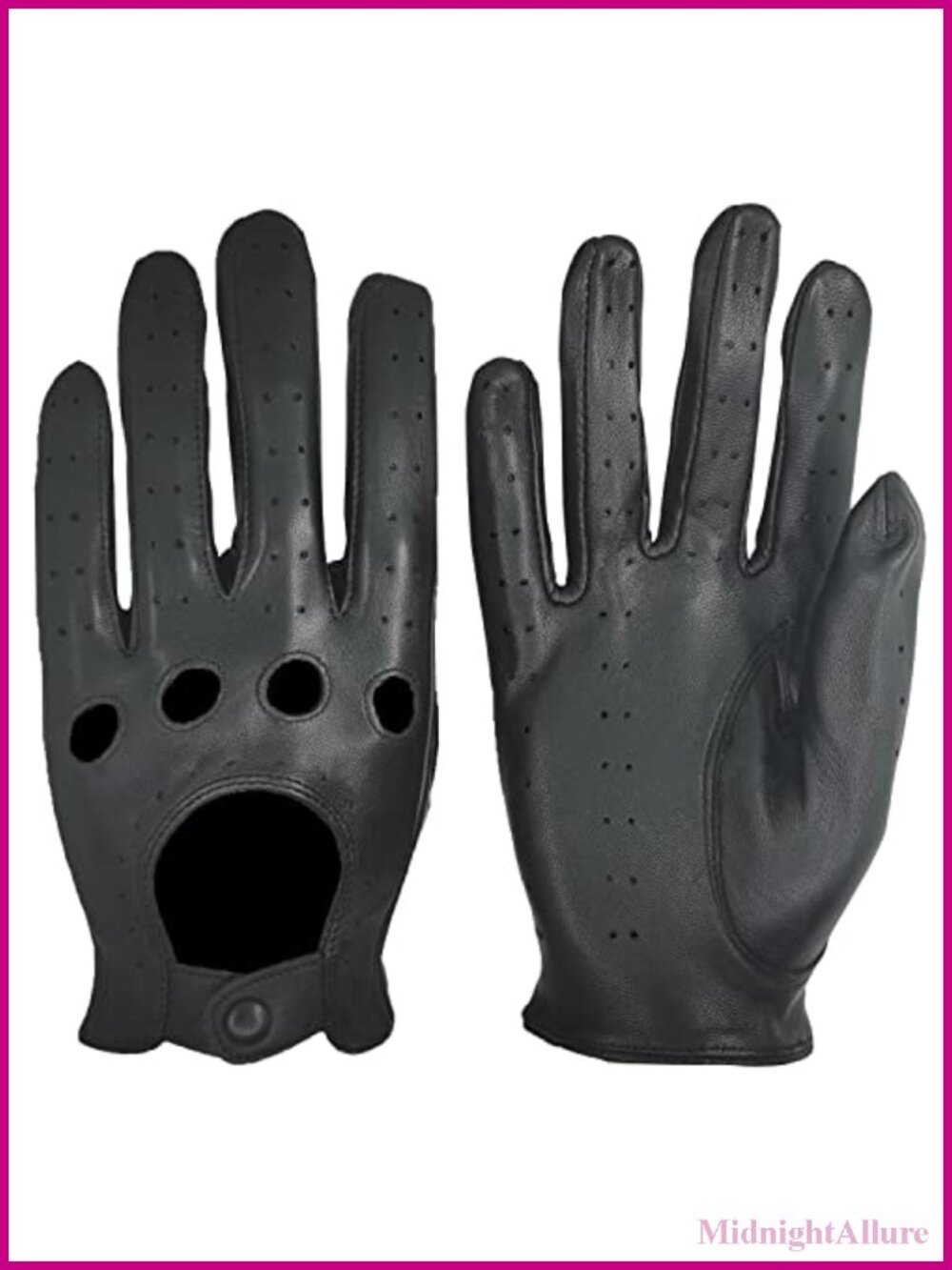Vintage Touchscreen Leather Driving Gloves Unlined Soft Thin Lambskin